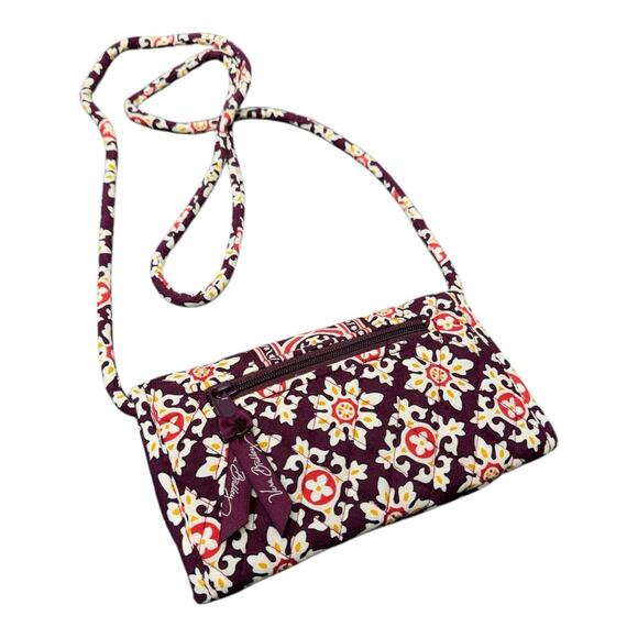 Vera Bradley Retired Rare Medallion Quilted Tri-Fold Wallet Crossover Strap - Picture 7 of 7